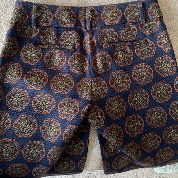 LOFT - Marisa Navy Blue Brocade Ankle Trouser - Picture 9 of 14